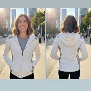 Spyder Women's White and Gray Hoodie